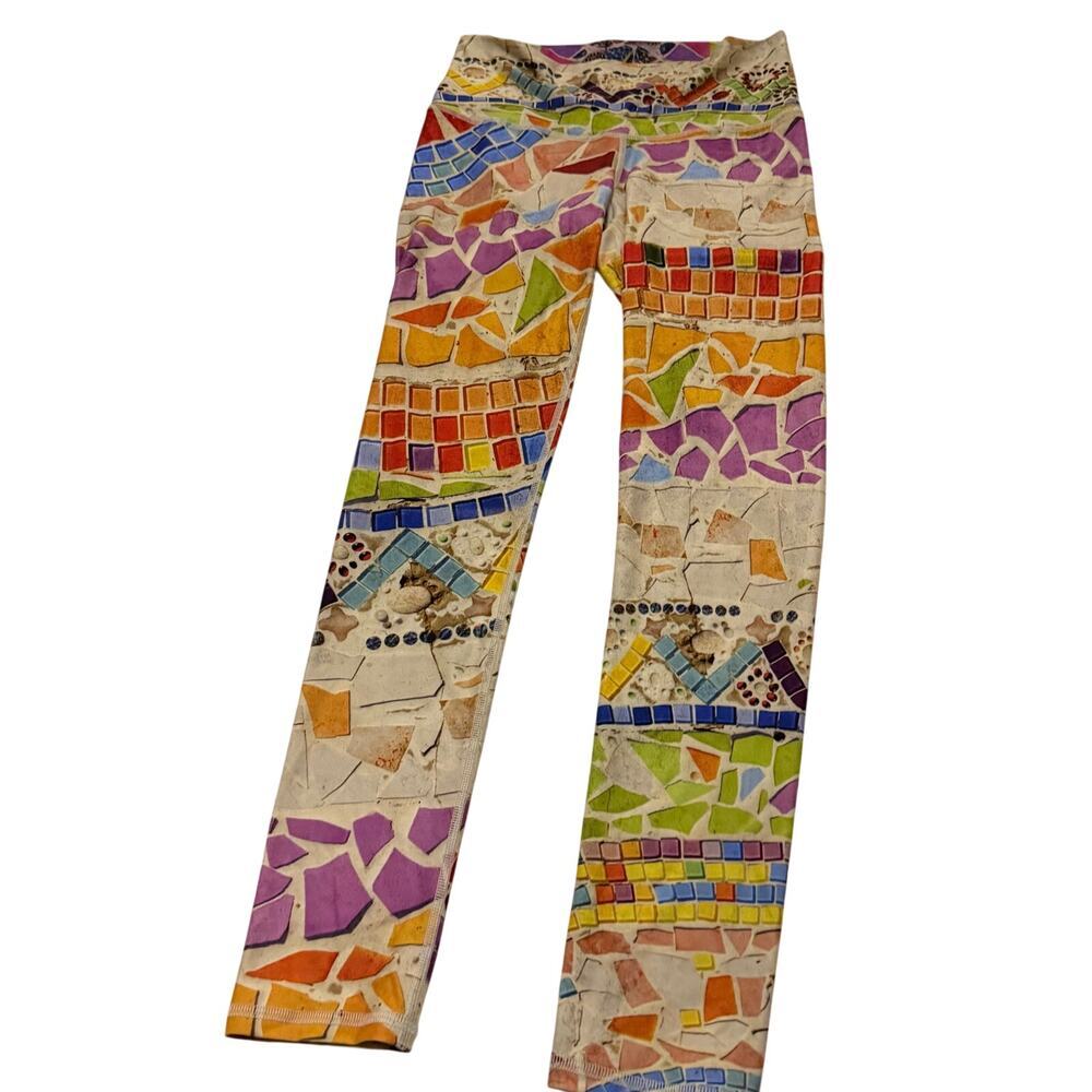 Niyama Sol Mosaic leggings sz L discontinued colorful activewear yoga